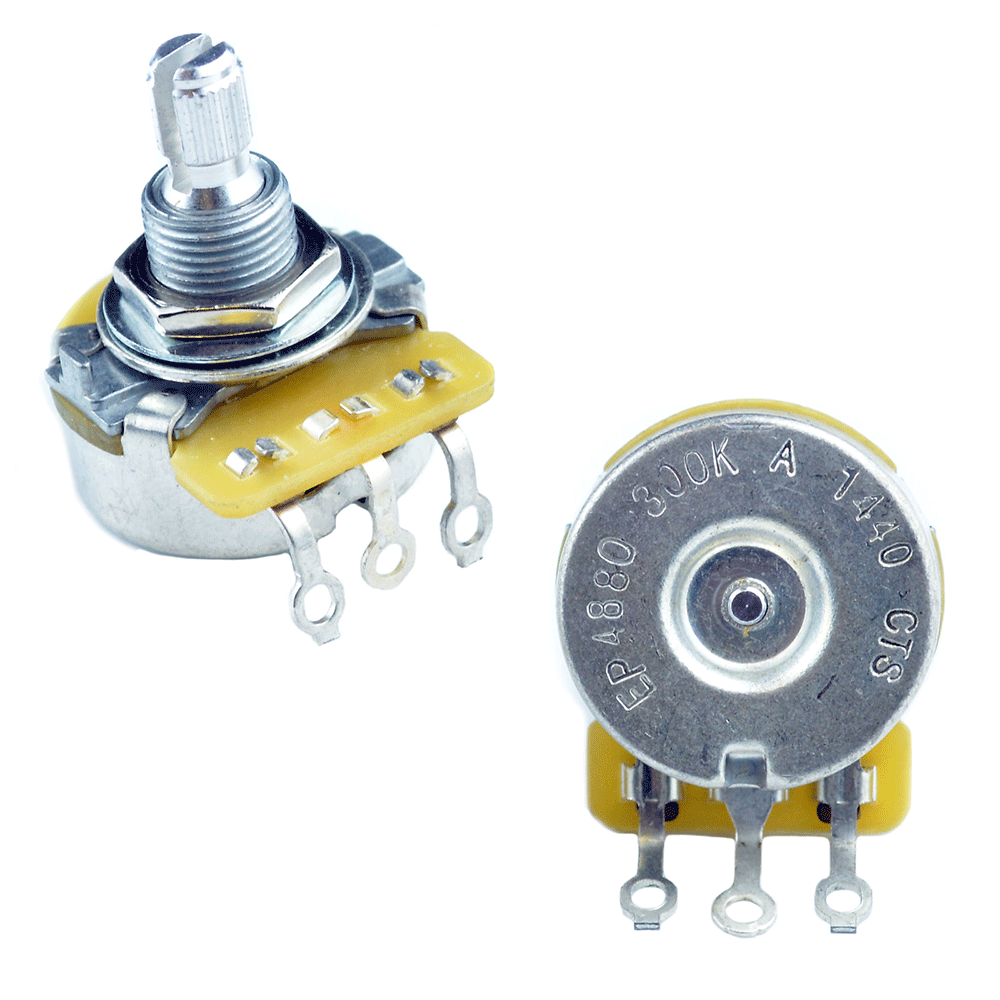 CTS 100kΩ ビンテージpot 1980年製　貴重 CTS 300k Linear Taper Long Split-Shaft Potentiometers (set