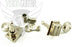 TonePros Kluson Left-Handed Tuners 6-In-Line Nickel Metal Button TPKF6B-N-LH