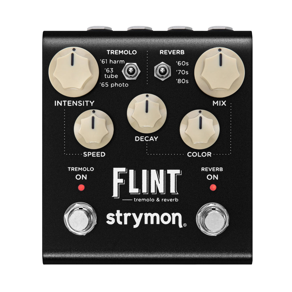 thomann tremolo pedal Strymon Flint V2 Reverb / Pedal base:No baseplate BORISCA 3 Paar Level anthracite-red On the tremolo side