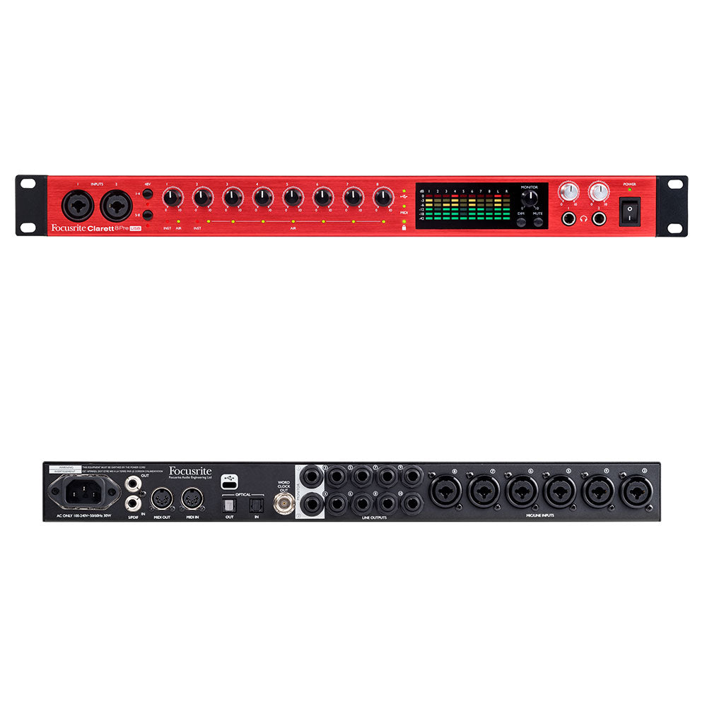 Focusrite 8Pre USB 18-in 20-out Audio Interface | Vision Guitar