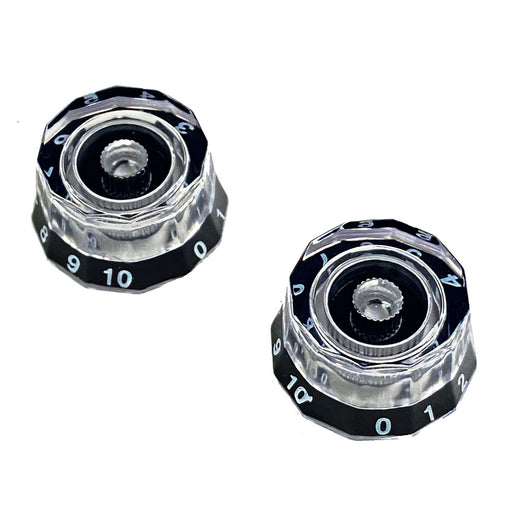 PRS Clear Black Lampshade Knobs Set of 2 101754:001:008:002