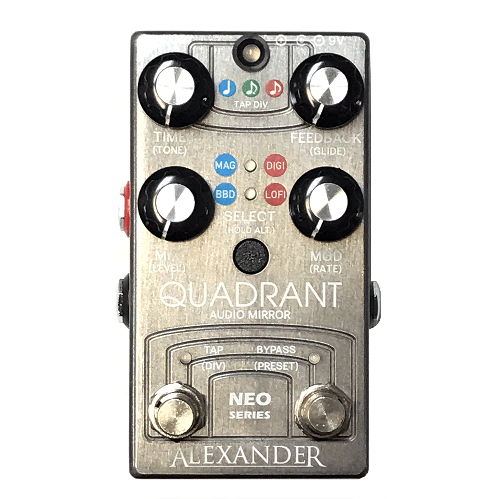 alexander pedals Alexander Pedals Neo Series Quadrant Delay Pedal Limited Smoke Finish
