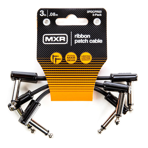 3-Pack MXR 3" Ribbon Patch Cable 3PDCPR03