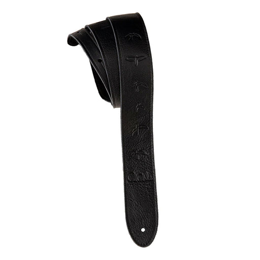 PRS 2” PRS Leather Strap Embossed Birds Black 113010:001