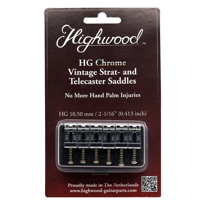 Highwood HG-10.50 mm / 0.413 inch (52mm 2 1/16") Vintage Saddles Chrome