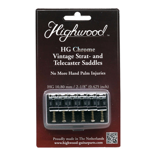 Highwood HG-10.80 mm / 0.425 inch (54mm 2 1/8") Vintage Saddles Chrome