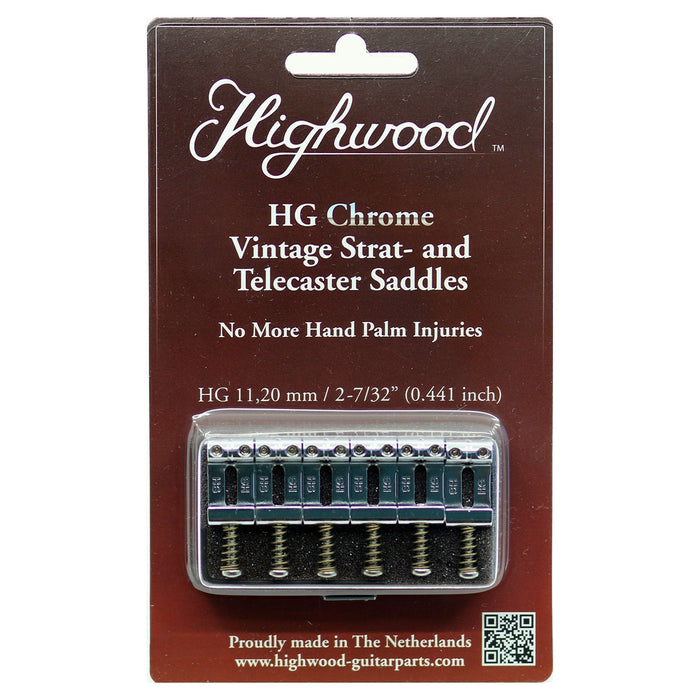 Highwood HG-11.20 mm / 0.441 inch (56mm 2 7/32") Vintage Saddles Chrome