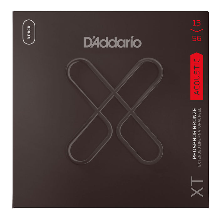 3-Pack! D'Addario XT Acoustic Phosphor Bronze Medium 13-56 XTAPB1356-3P