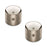 Schaller 6mm Solid Brass Dome Knob Set of 2 Nickel 15020100