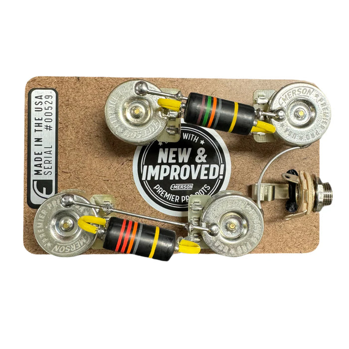 Emerson Custom Les Paul Prewired Kit Premier Pro Pots Long Shaft