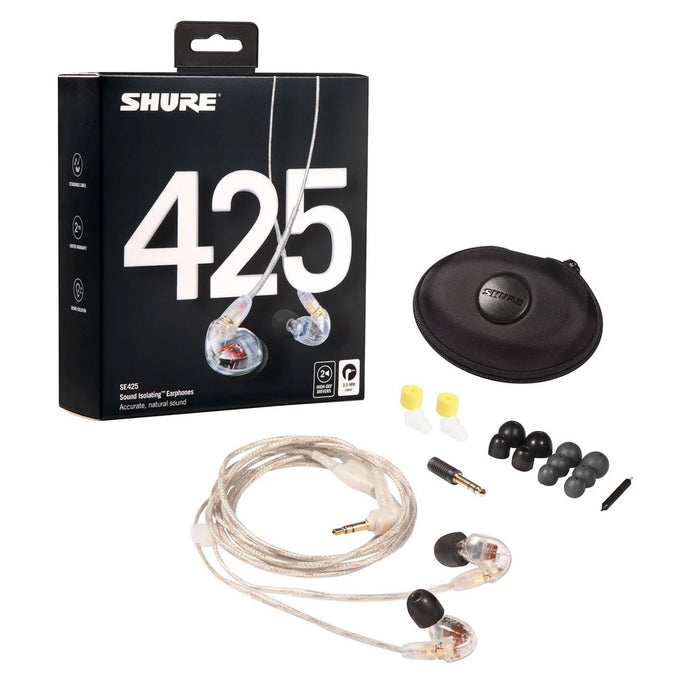 Shure SE425 Professional Sound Isolating Earphones Clear