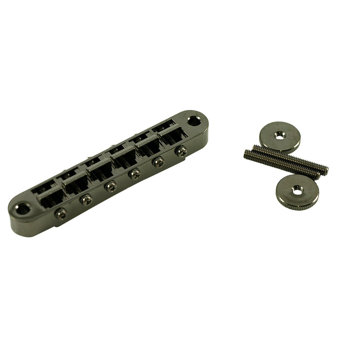Gotoh Replacement ABR-1 Tune-O-Matic Bridge Nashville Style Saddles Black GE103B-B