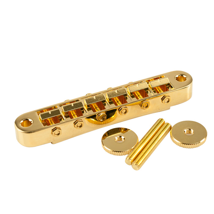 Gotoh Replacement ABR-1 Tune-O-Matic Bridge Nashville Style Saddles Gold GE103B-GG