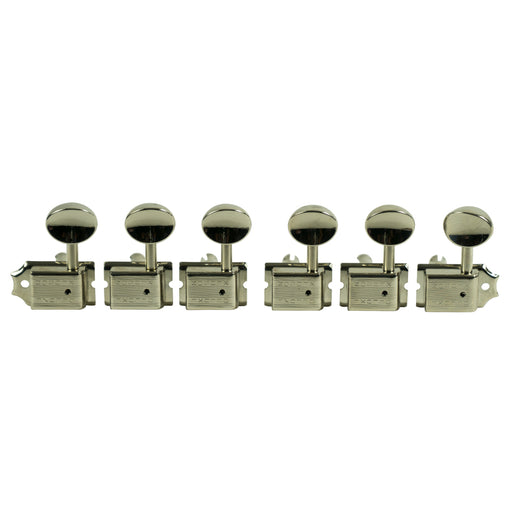 Kluson 6IL Left Hand Deluxe Series Tuning Machines SafeTi Post Nickel Buttons KD-6T-NMDR
