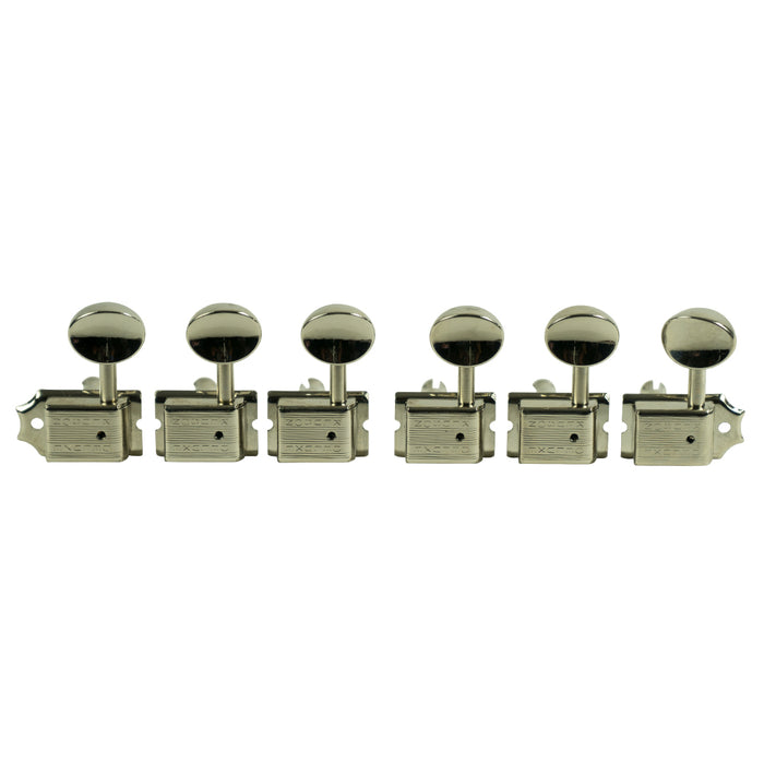 Kluson 6IL Left Hand Deluxe Series Tuning Machines SafeTi Post Nickel Buttons KD-6T-NMDR