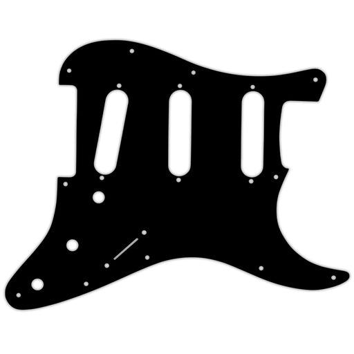 Quality WD 11-Hole USA Strat Pickguard 1-Ply Black ST-201