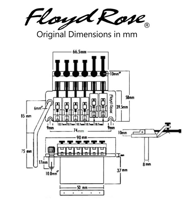 Floyd Rose Original Limited 1984 Tremolo System Chrome FRT1001984