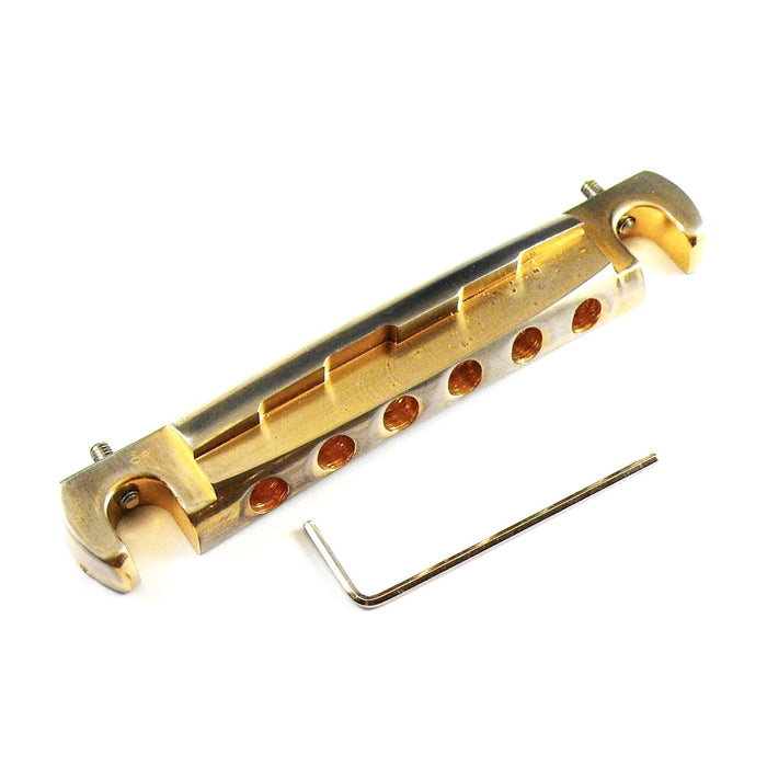 Faber TPWC Compensated Aluminum Wraparound Tailpiece Aged Gold 3020-3