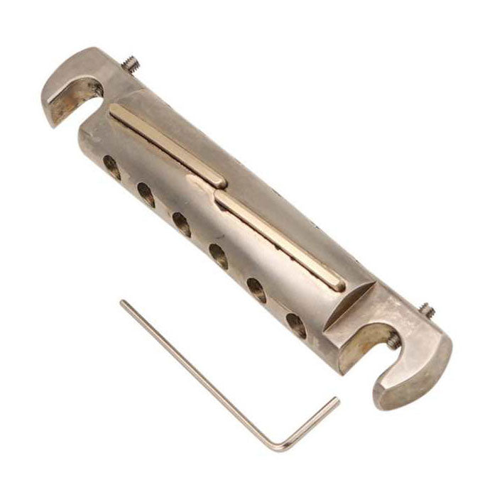 Faber Tone-Bar Compensated Wraparound Tailpiece Bridge Aged Nickel 3320-1
