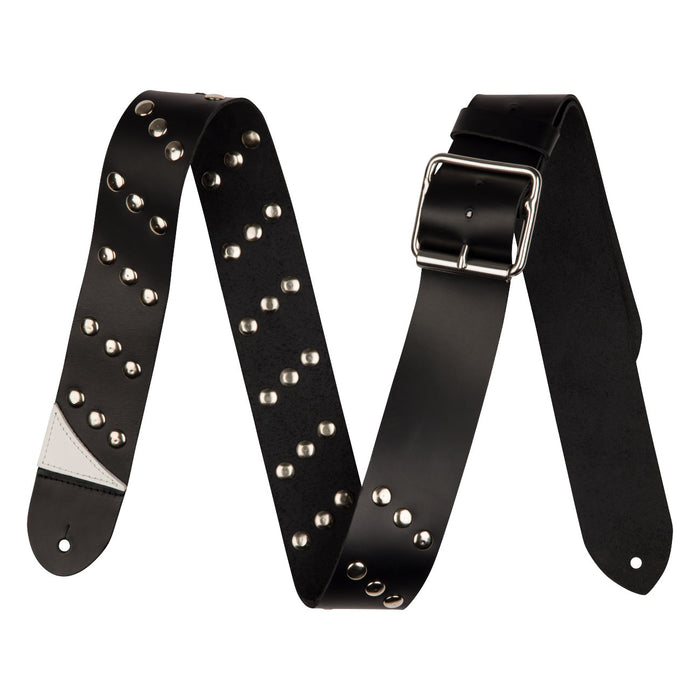 Jackson Diagonal Stud 2.5" Leather Strap Black 2993377100