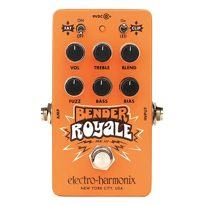 Electro-Harmonix Bender Royale Germanium Fuzz Pedal Orange