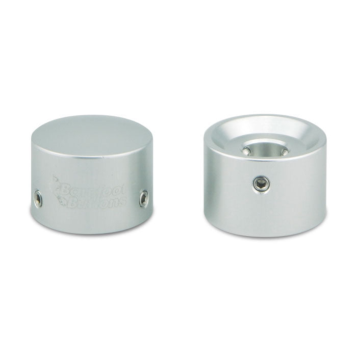 Barefoot Buttons Version 2 Tallboy Silver SPST Tap Switches (Set of 2)