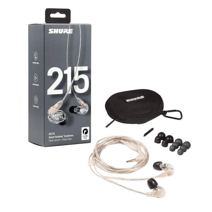 Shure SE215 Professional Sound Isolating Earphones Clear