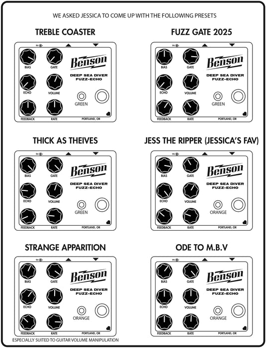 Benson Deep Sea Diver Fuzz-Echo Pedal