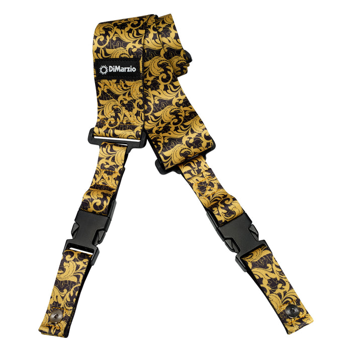 Dimarzio Steve Vai Cliplock UtoPIA Black & Gold Guitar Strap DD2250