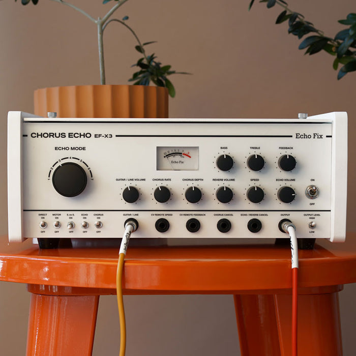 Echofix EF-X3 Limited Release White Table Top Echo BBD Analog Chorus & Spring Reverb