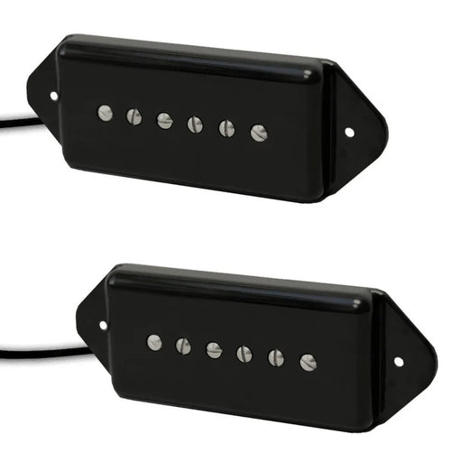 Bare Knuckle Nantucket 90 Dogear P-90 Pickup Set Black Covers