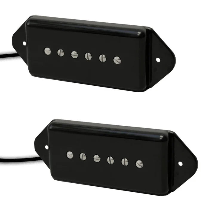 Bare Knuckle Nantucket 90 Dogear P-90 Pickup Set Black Covers