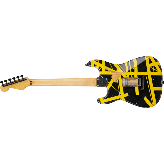 EVH Limited Edition Striped Series Frankenstein Black Yellow Stripes Aged 5107900528