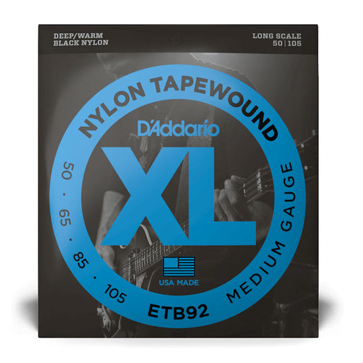 D'Addario XL Nylon Tapewound Medium 50-95 Long Scale Bass Strings ETB92
