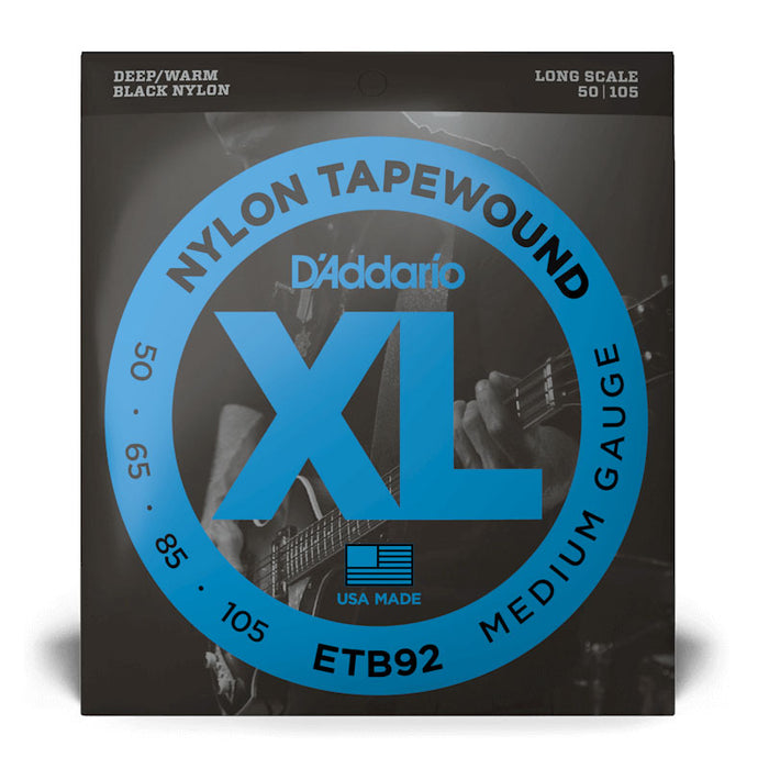 D'Addario XL Nylon Tapewound Medium 50-95 Long Scale Bass Strings ETB92