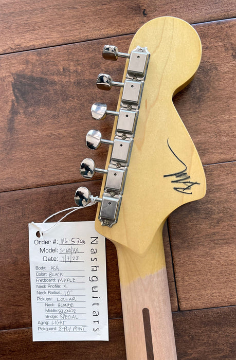 Nash Guitars Model S-68HX Aged Black Lacquer Lollar Pickups NG5790