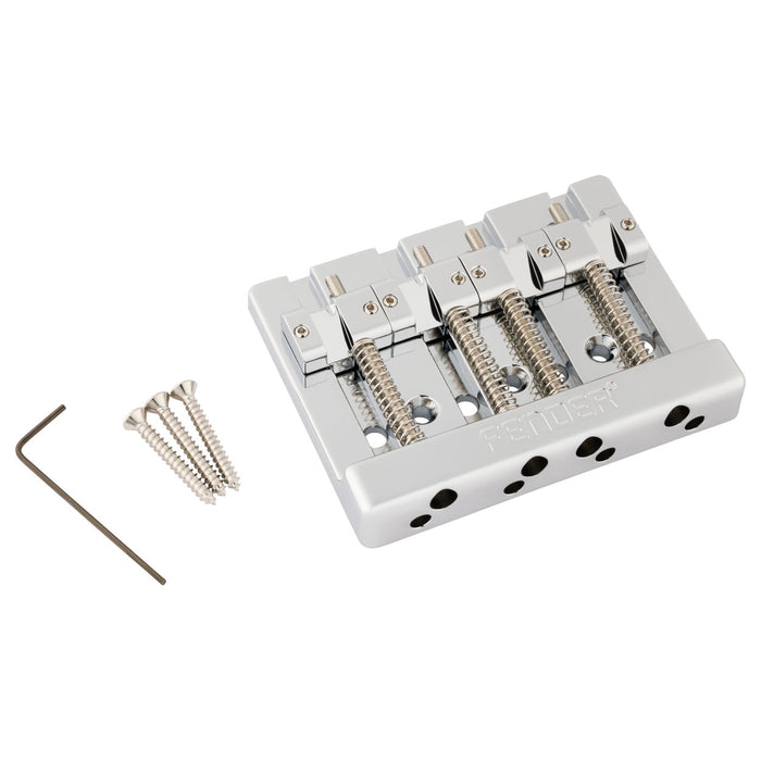 Fender HiMass String-Through 4-String Bass Bridge Brass Saddles Chrome 0994411000