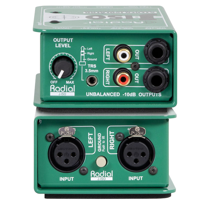 Radial Engineering J-ISO Stereo +4dB to -10dB Converters Isolator