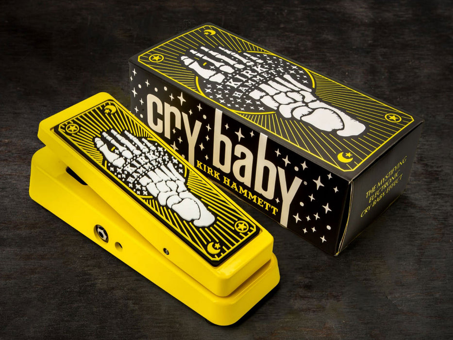 Dunlop Kirk Hammett Cry Baby Wah Yellow Sparkle Edition KH95Y