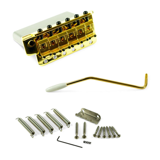 Kluson Vintage Steel Block Tremolo Bridge 2 1/8" 52mm Narrow Spacing Gold KNTSG