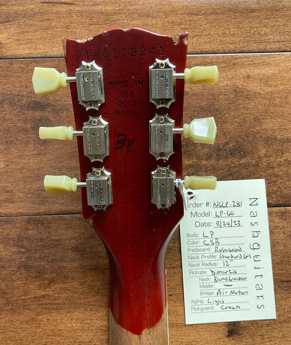 Nash LP60 Gibson Les Paul Conversion Electric Guitar Cherry Burst 140112241