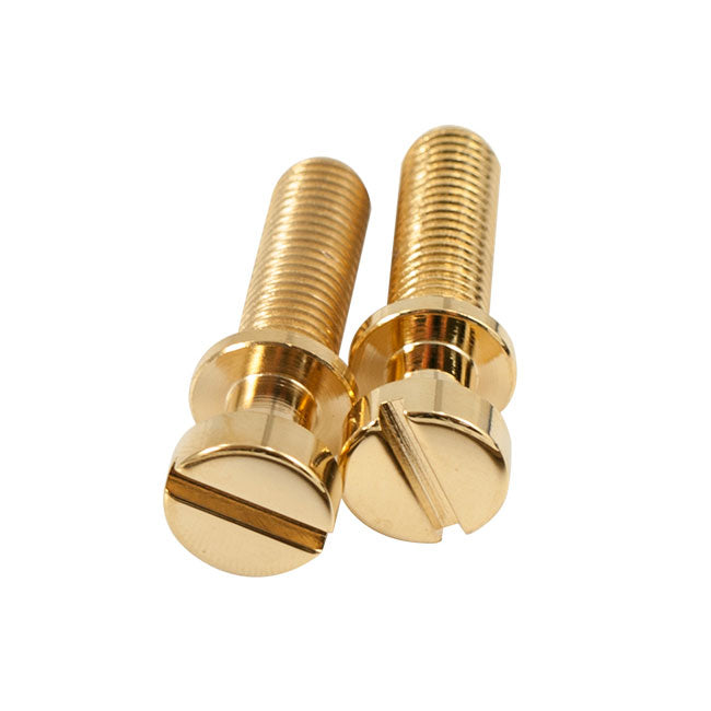 Kluson USA Long 0.938" Steel Stop Tailpiece Stud Set USA Thread Gold KSTPSS938-G
