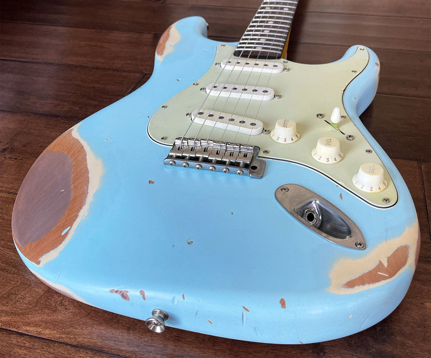 Nash Guitars Model S-63 Sonic Blue Lollar Pickups Rosewood Neck VSN124