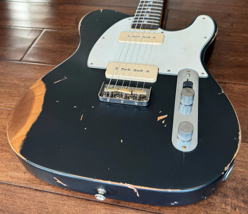 Nash Guitars Model T-2HB P90 Electric Guitar Rosewood Neck Black Lollar P90's IND951
