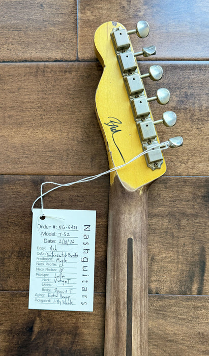 Nash Guitars Model T-52 Ash Body Butterscotch Blonde Maple Neck NG6439