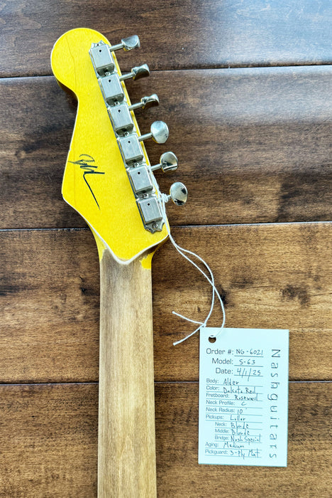 Nash Guitars Model S-63 Dakota Red Lollar Pickups Maple Neck NG6021