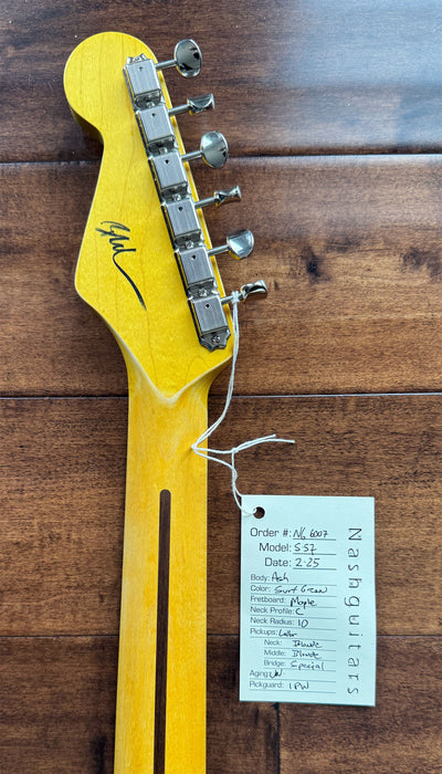 Nash Guitars Model S-57 Non-Aged Surf Green Lacquer Lollar Pickups NG6007