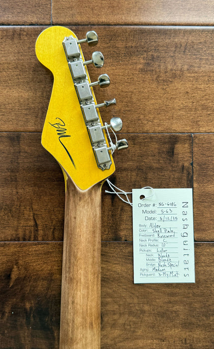 Nash Guitars S-63 Shell Pink Lollar Pickups Rosewood Neck NG6086