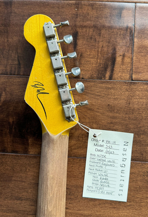 Nash Guitars Model S-63 Vintage White Lollar Pickups Rosewood Neck VSN131