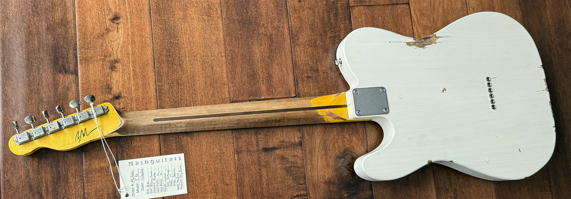 Nash Guitars Model T-52 Aged Mary Kay White Nitro Maple Neck NG5950